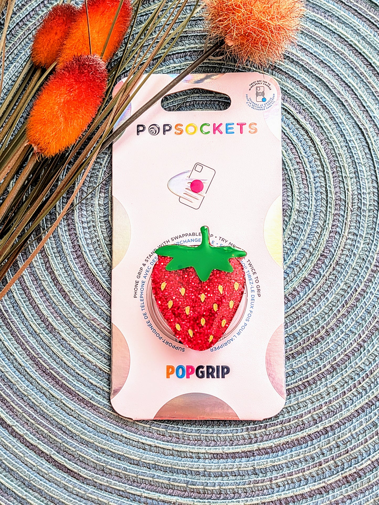 Strawberry Acrylic Design - Popsocket