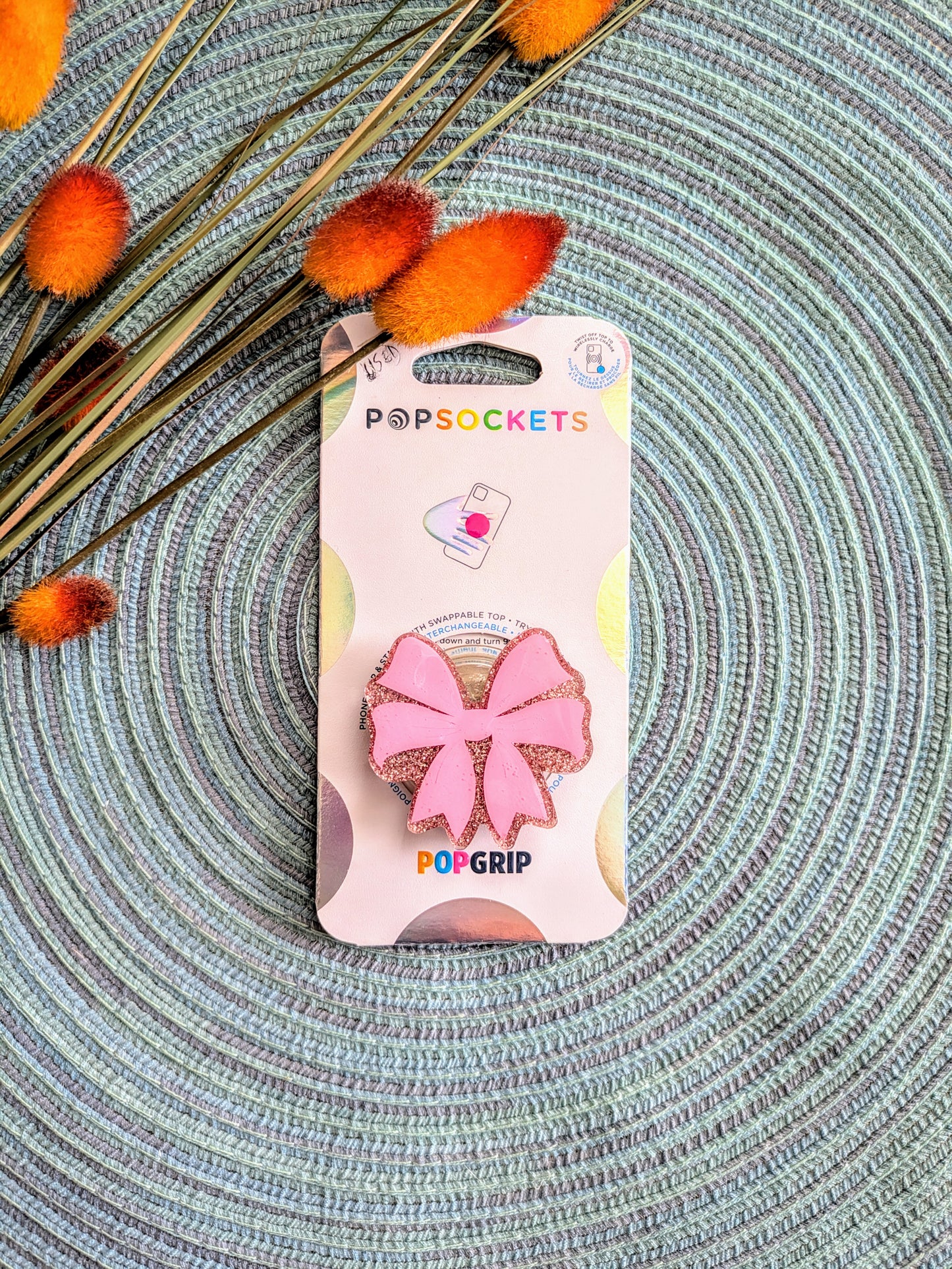 Coquette Bow Acrylic Design - Popsocket