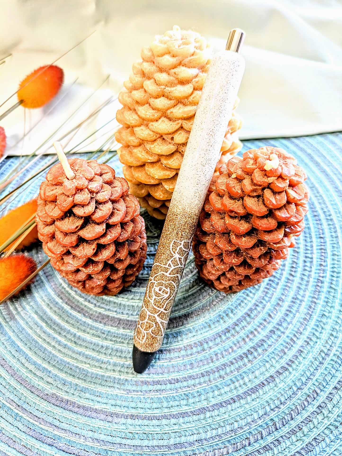 Gold/Rose Gold Floral Pen