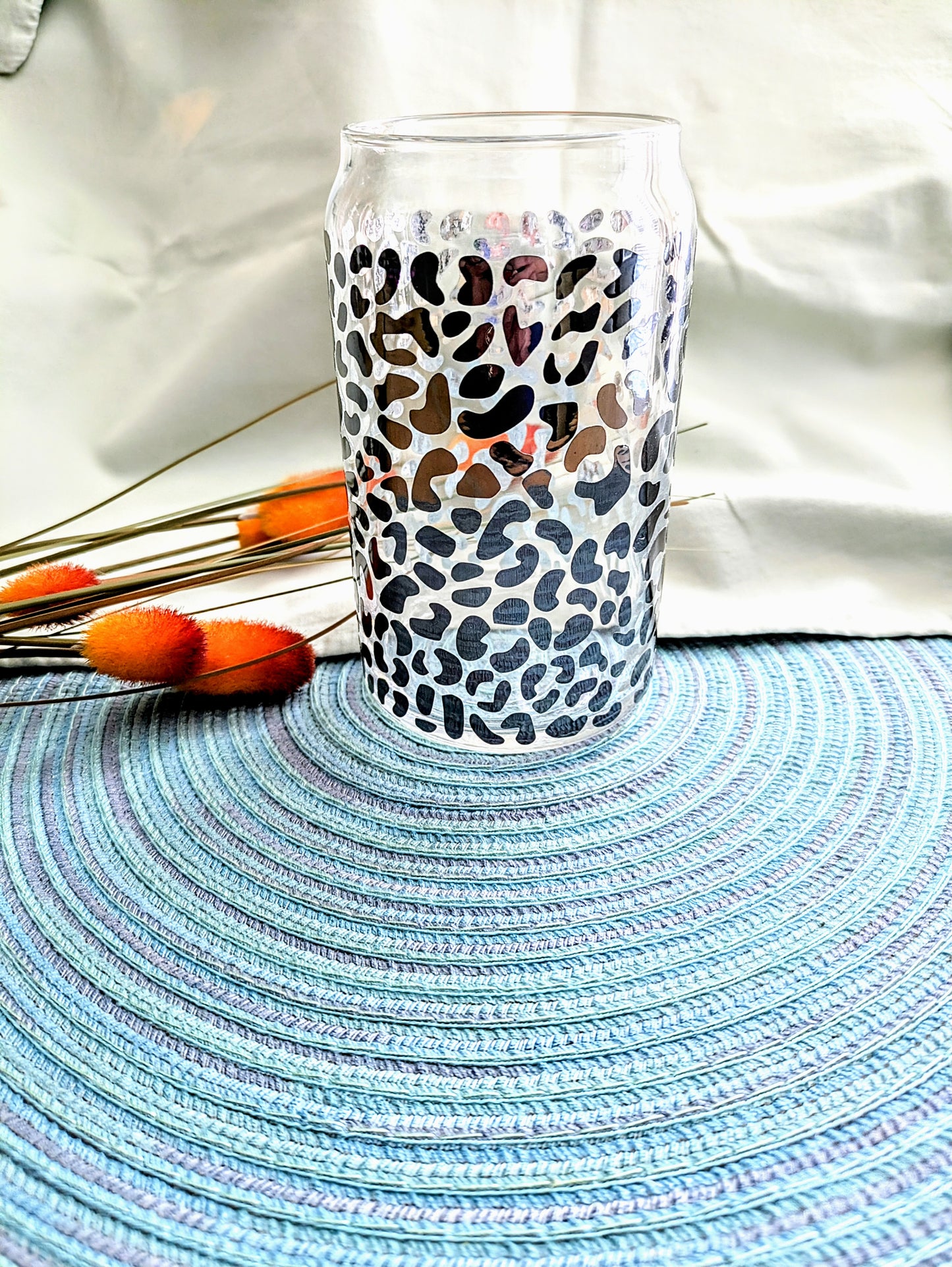 Black Holographic Leopard Print