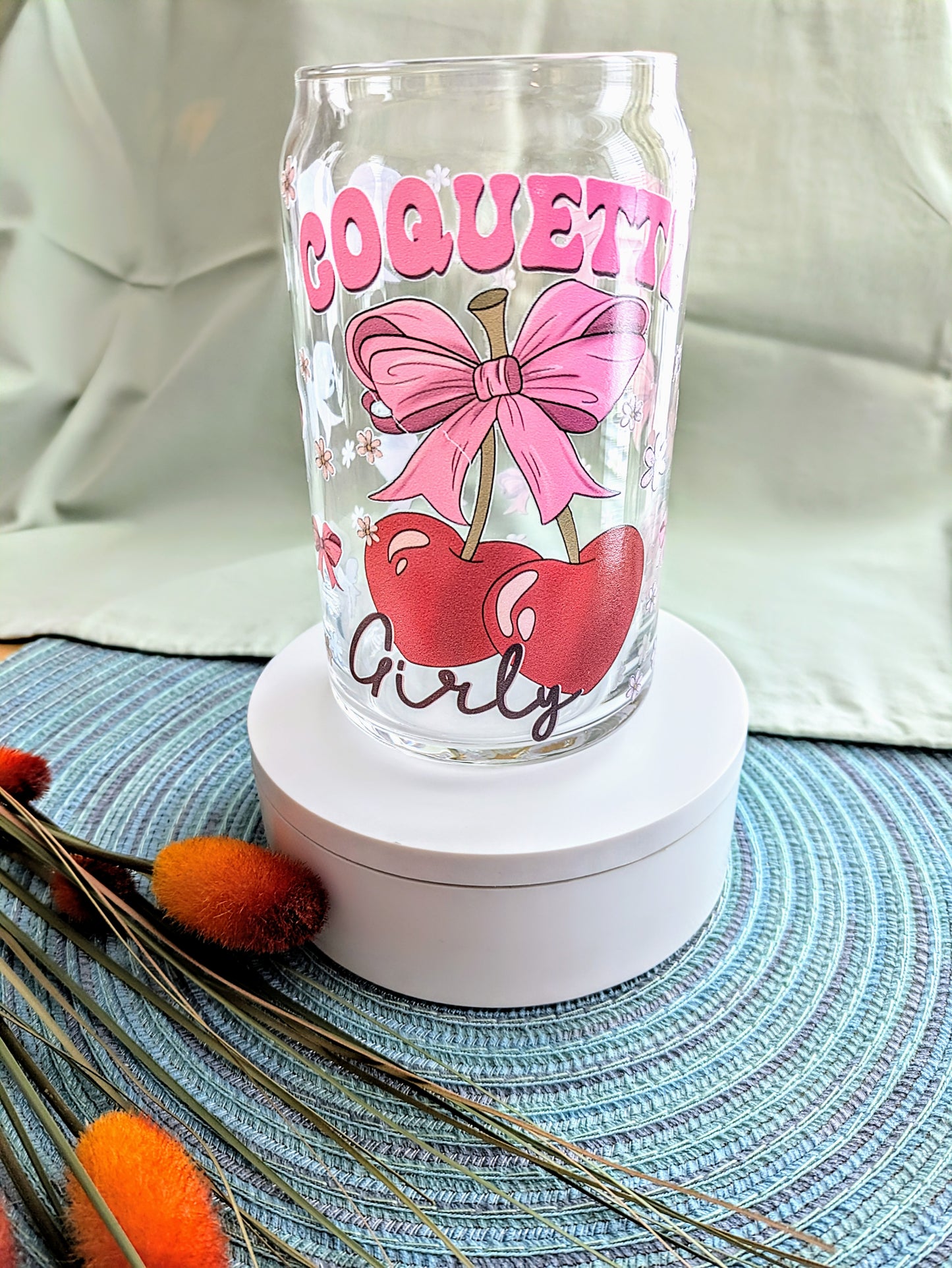 Coquette Girly Glass Cup