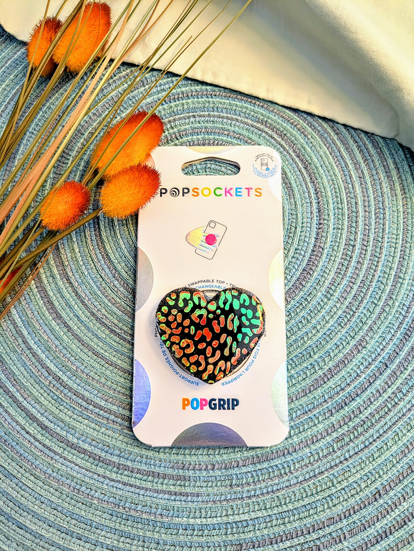 Holographic Black Heart (Color Changing Leopard Vinyl)