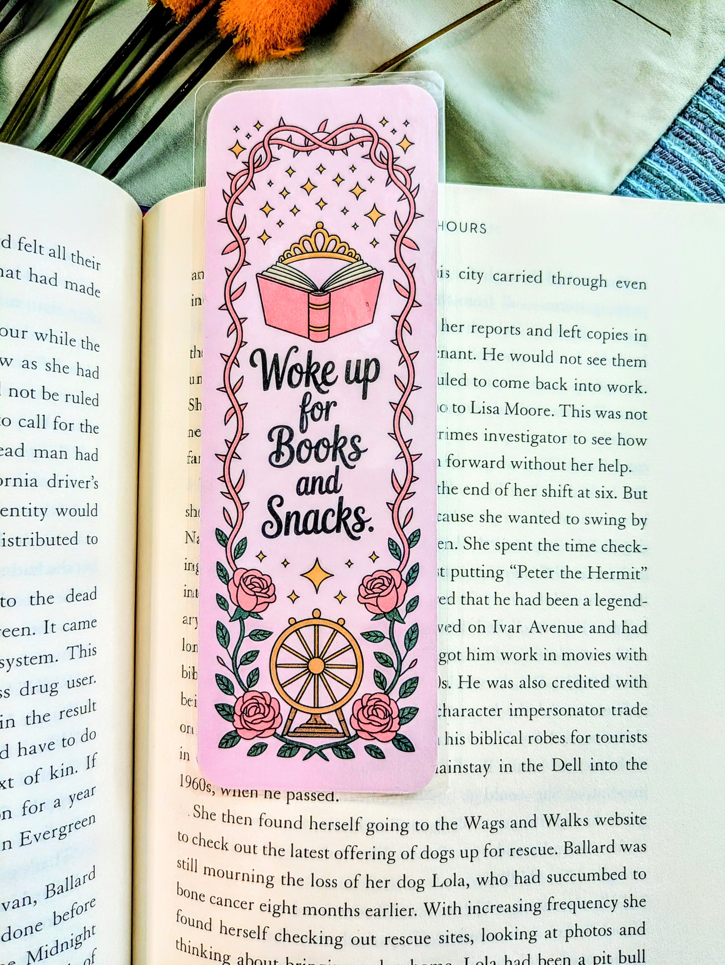 "Woke up for Books and Snacks"