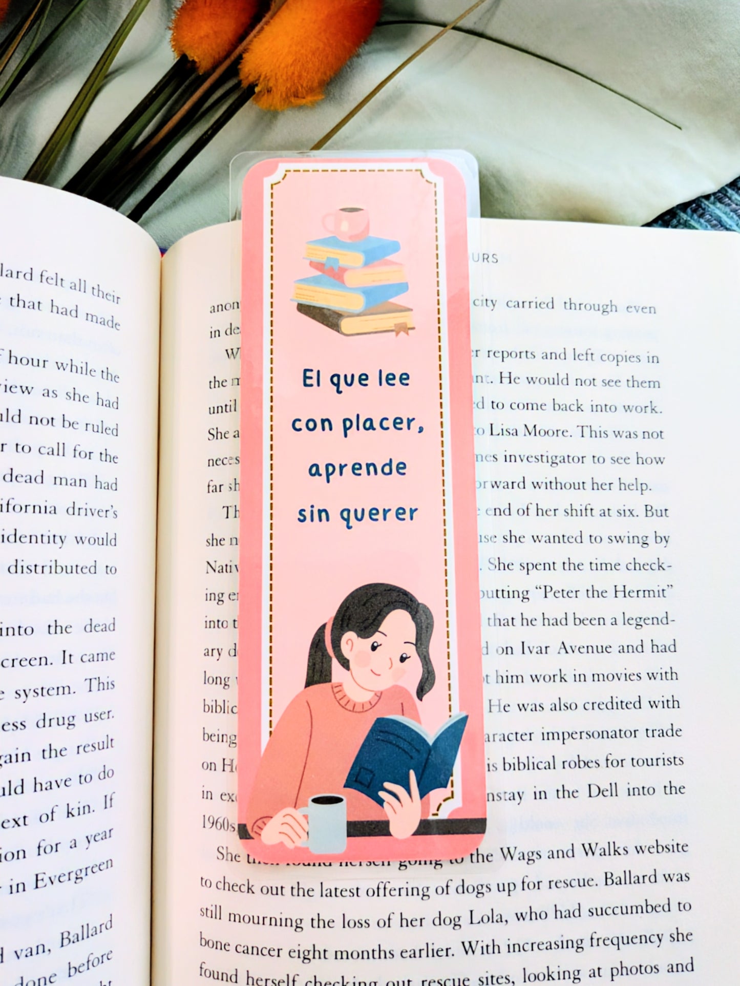 "El Que Lee Con Placer, Aprende Sin Querer" (Spanish language bookmark)
