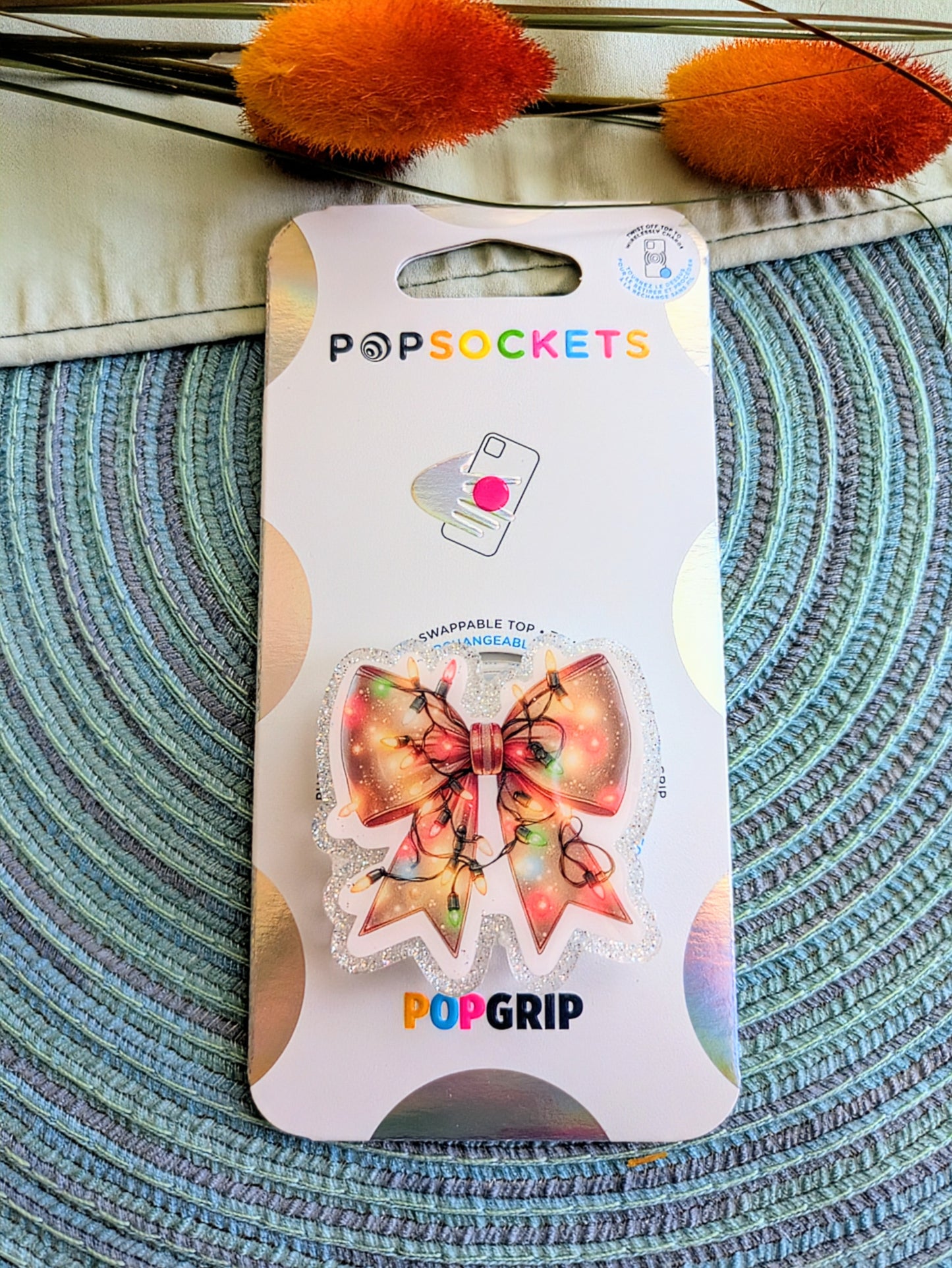 "Christmas Lights Coquette Bow"