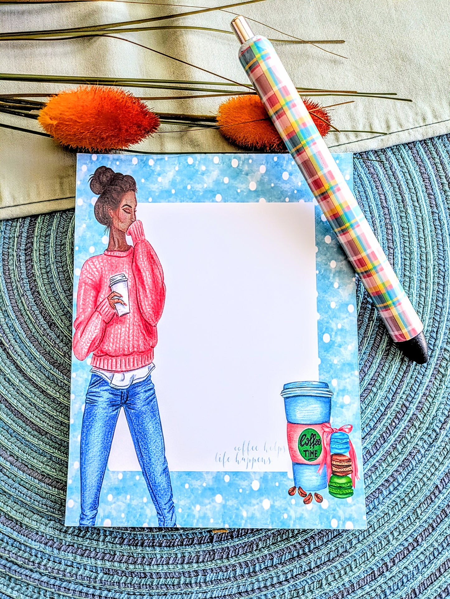 "Coffee Happens" Notepad