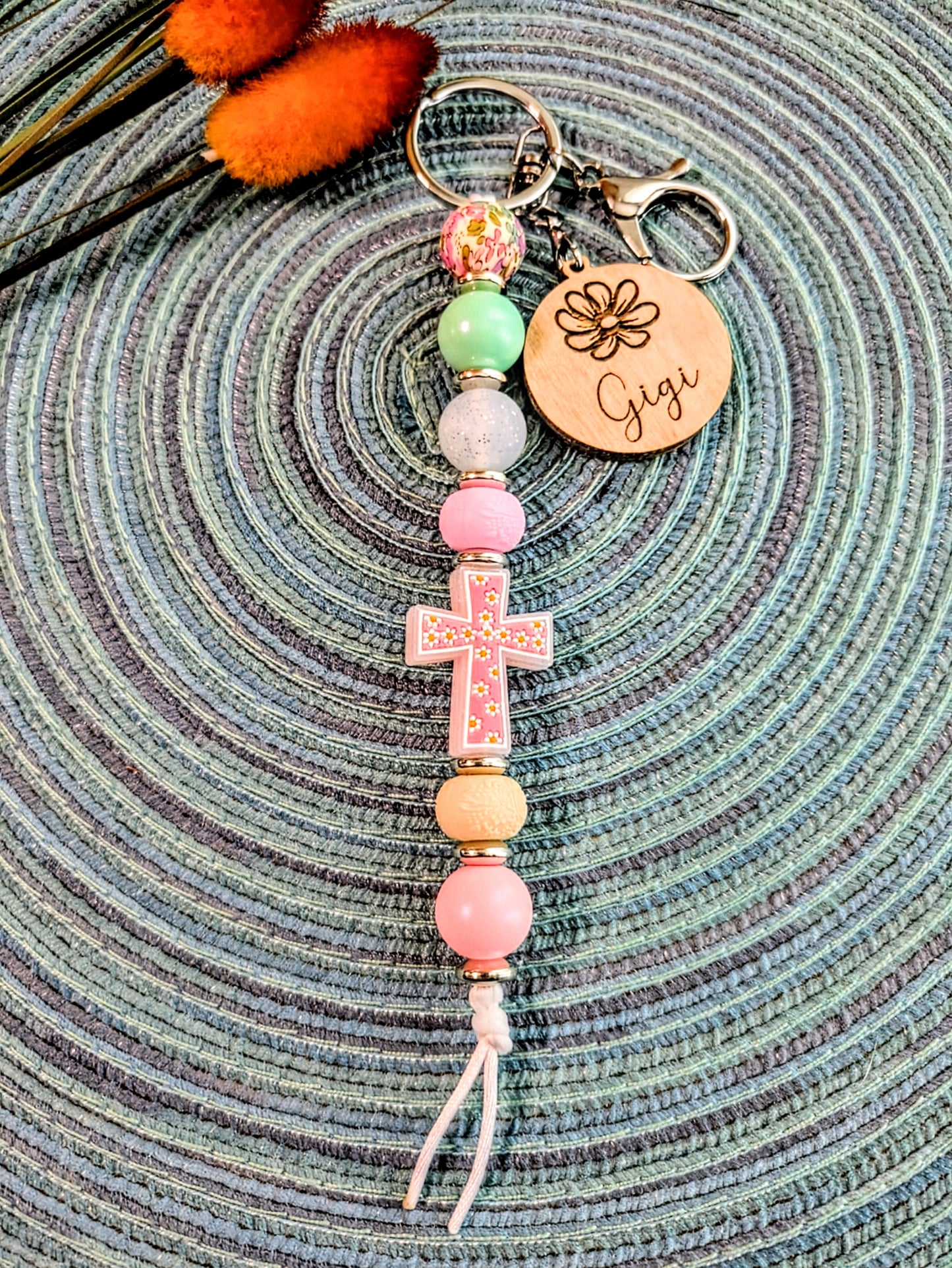 "Pink Crosses" Keychain