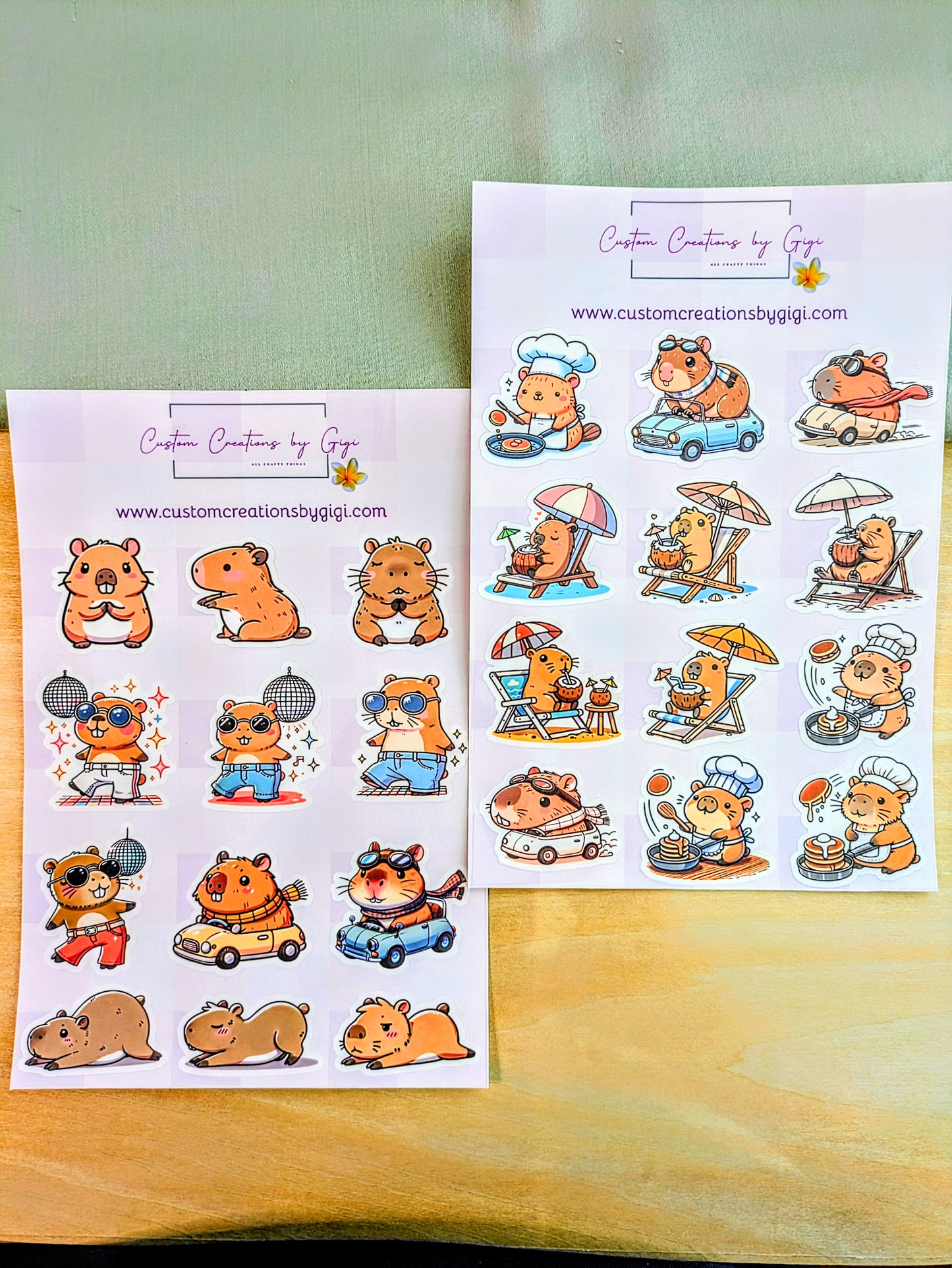 Capybara Sticker Sheet 4