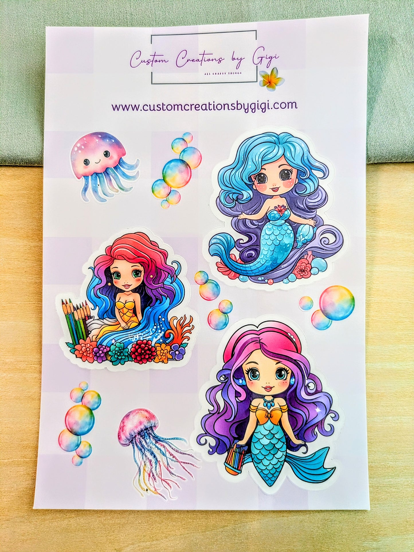 Kawaii Mermaid Sticker Sheet
