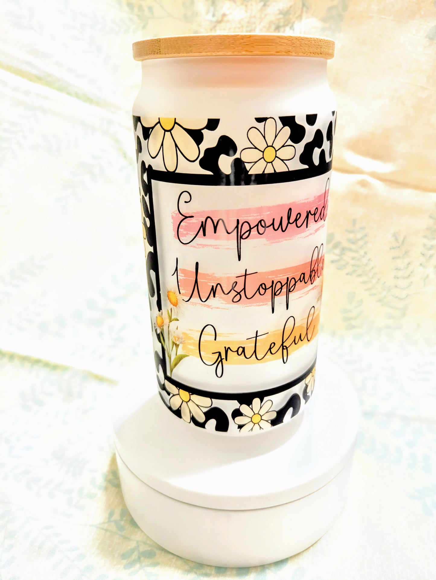 Empowered, Unstoppable, Grateful (Sublimated)