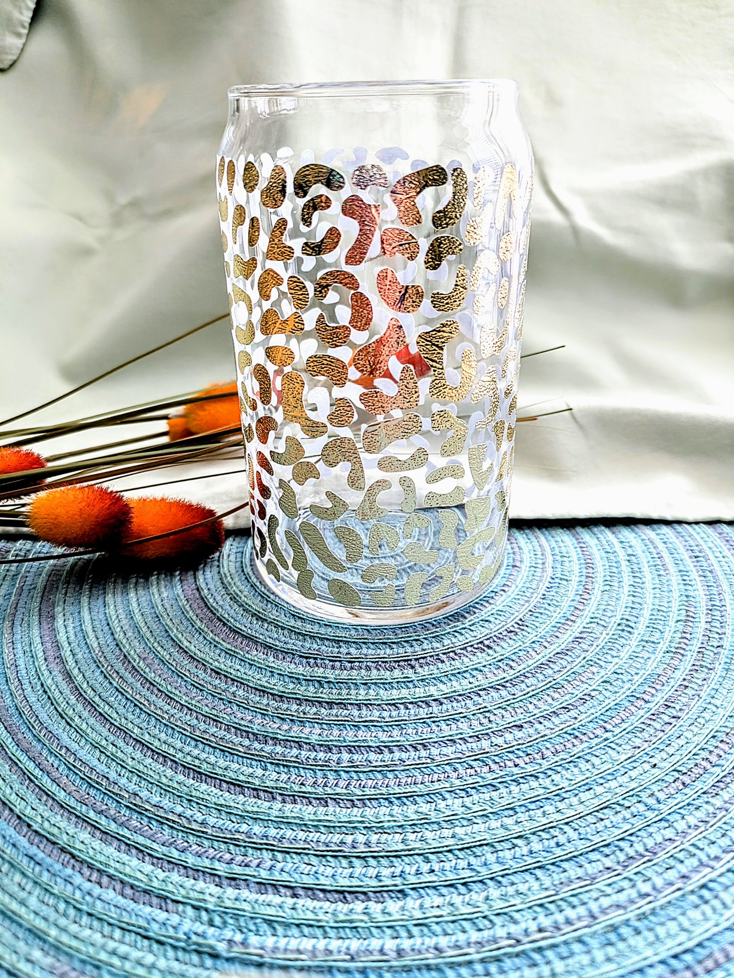 Gold Holographic Leopard Print