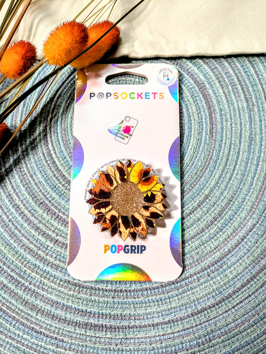 Sunflower Leopard Print - Popsocket