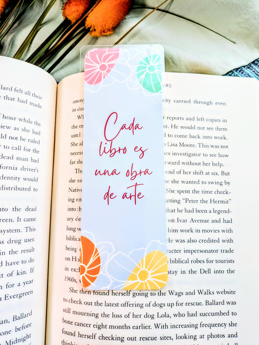 "Cada Libro es Una Obra de Arte" (Spanish language bookmark)