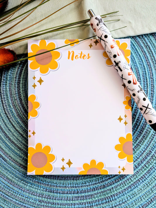 "Sunflowers Galore" Notepad