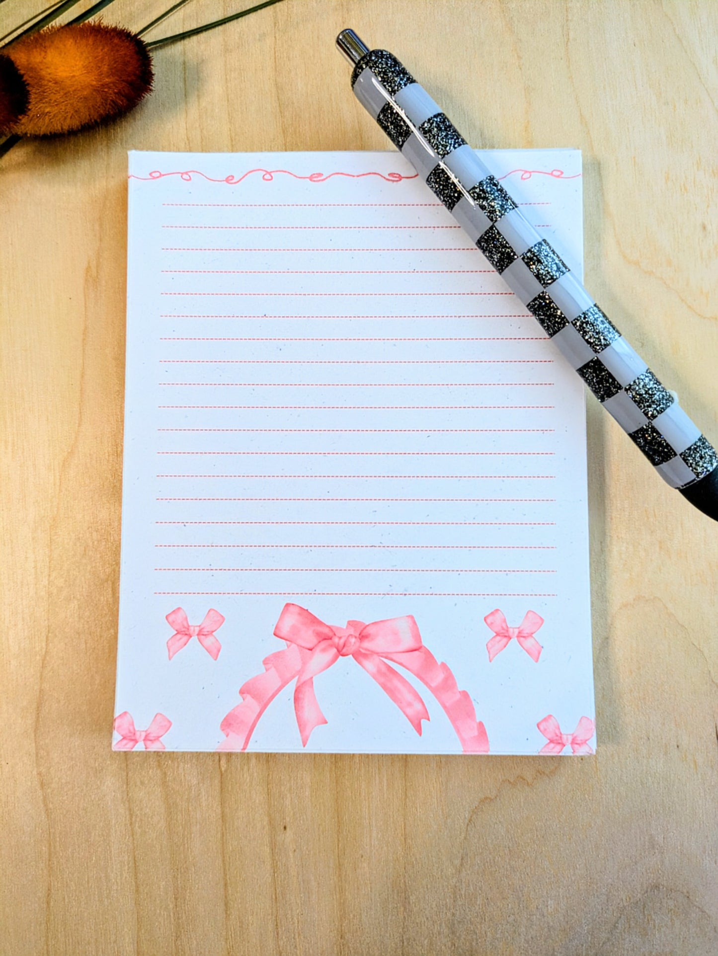 "So Many Pink Bows" Notepad