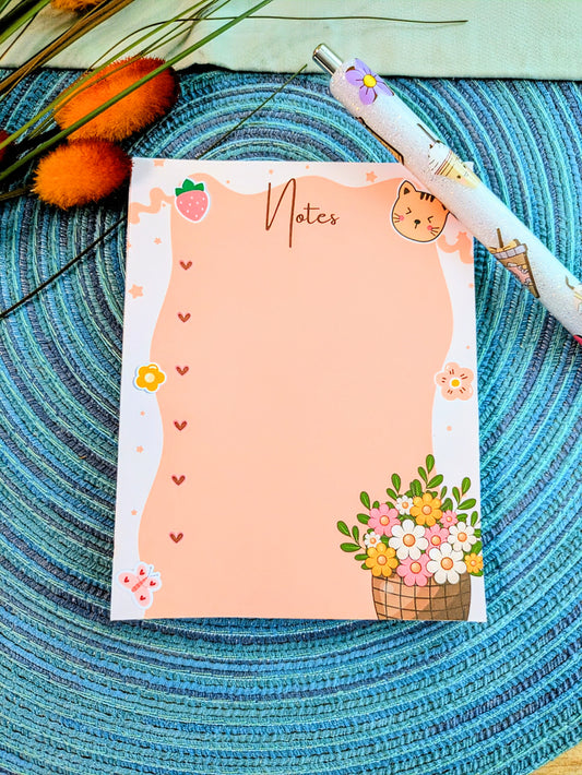 "A Bouquet Full of Notes" Notepad