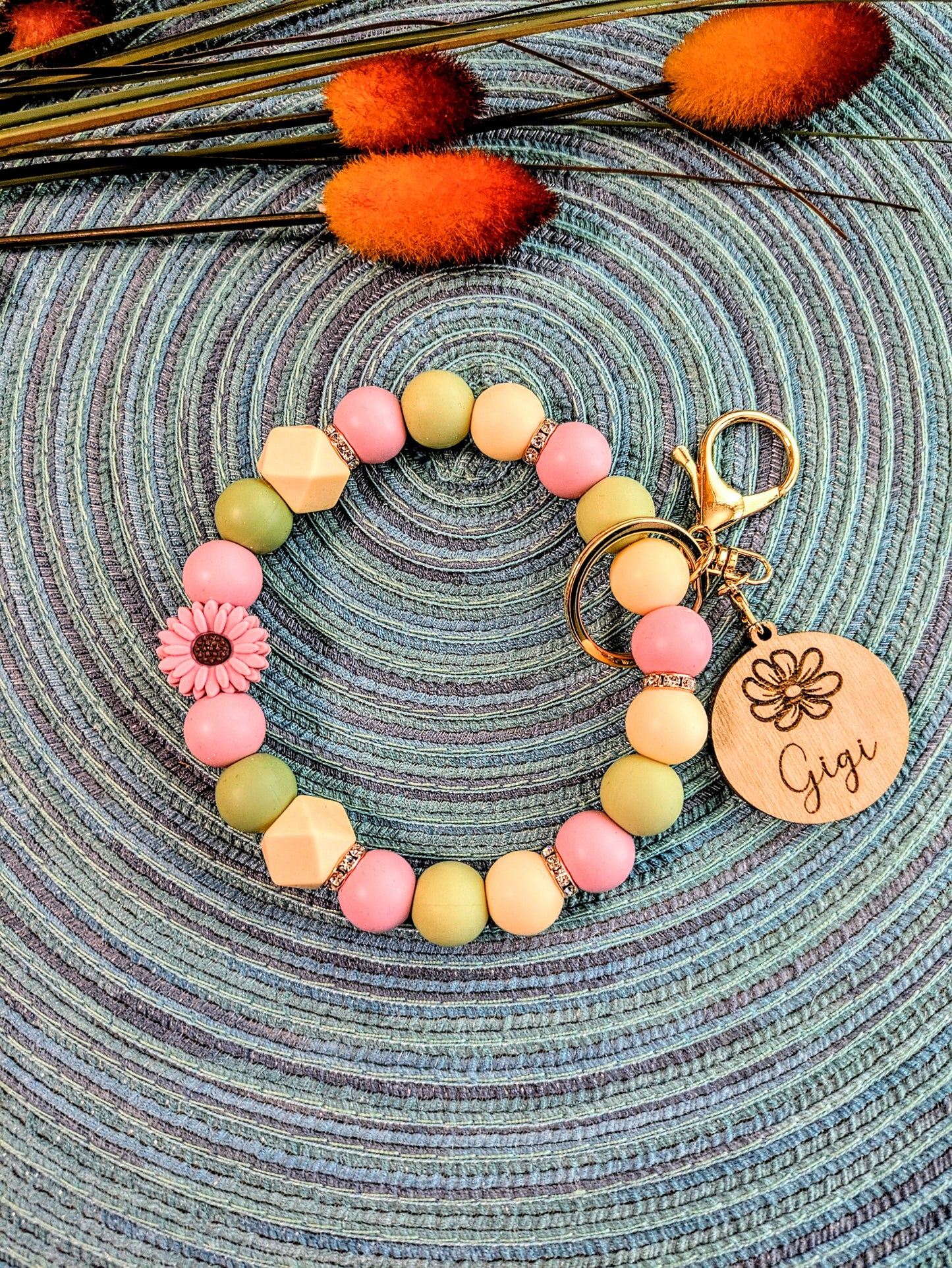 "All Around Pink Daisy" Wristlet