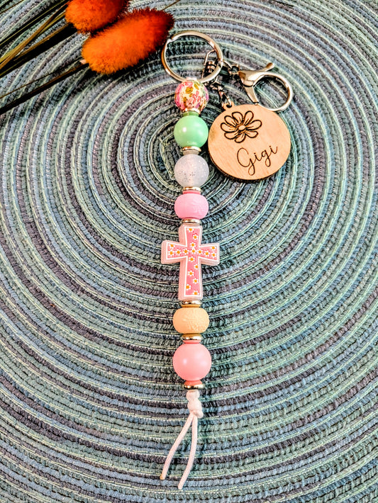 "Pink Crosses" Keychain