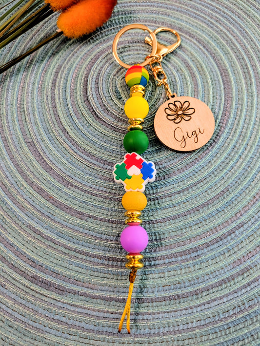 "Autistic & Proud" Keychain