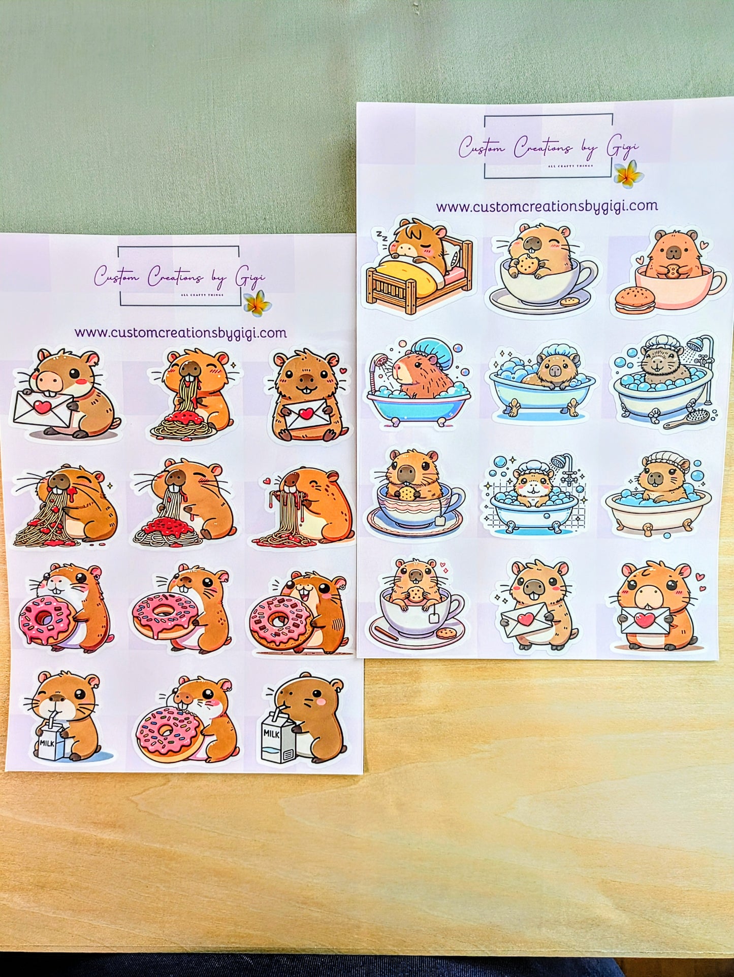 Capybara Sticker Sheet 2