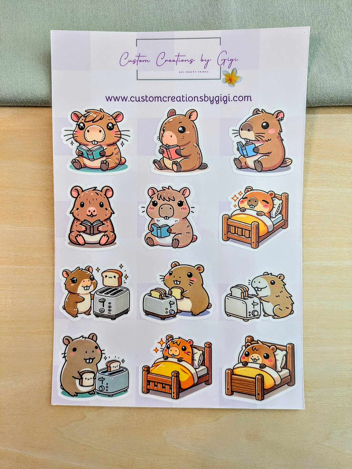 Capybara Sticker Sheet