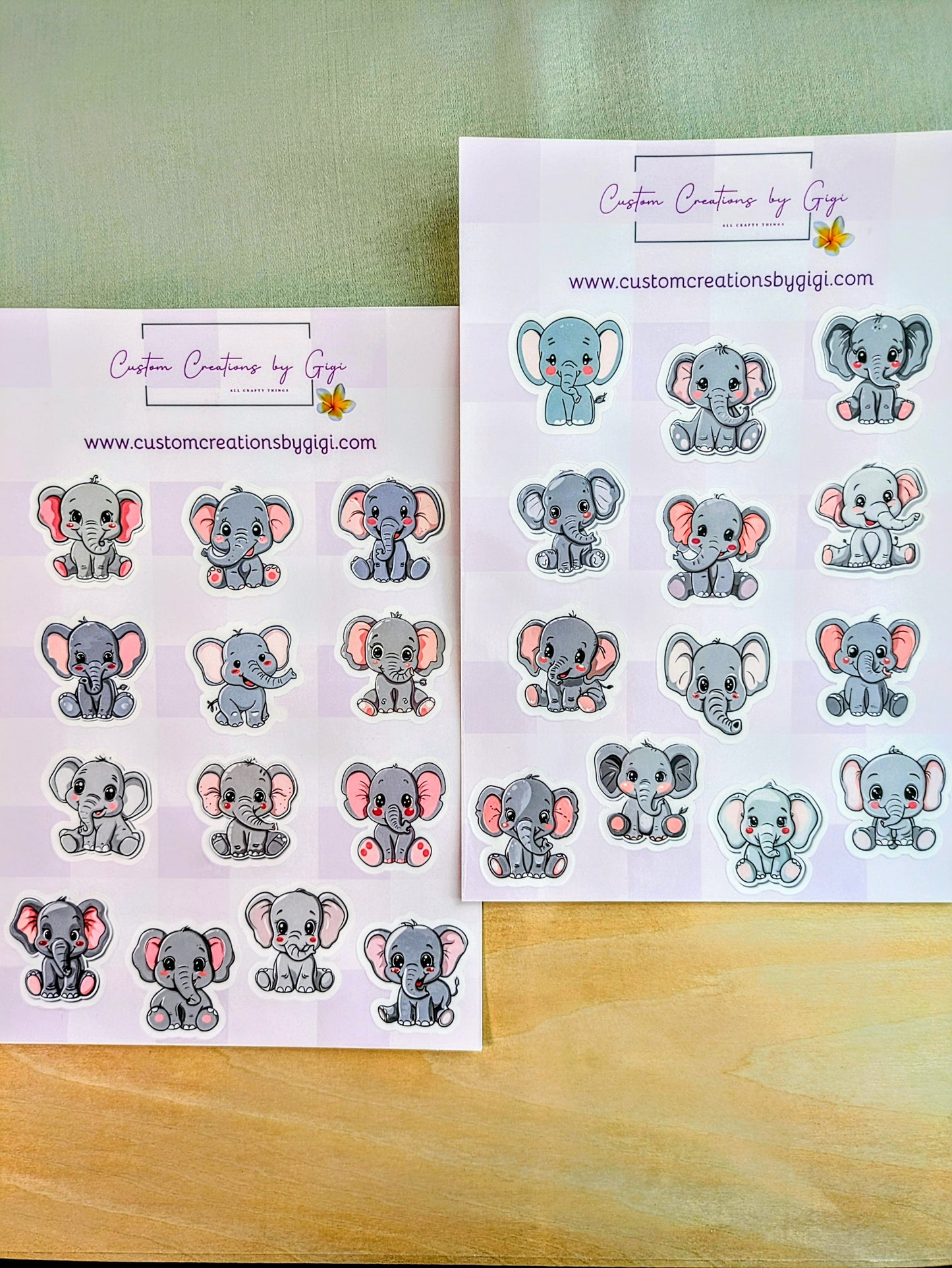 Cutie Elephants Sticker Sheet 2