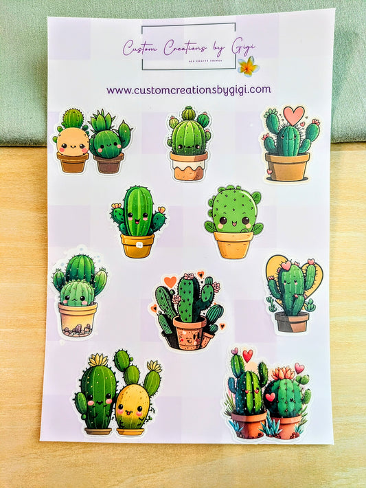 Happy Little Succulents Sticker Sheet