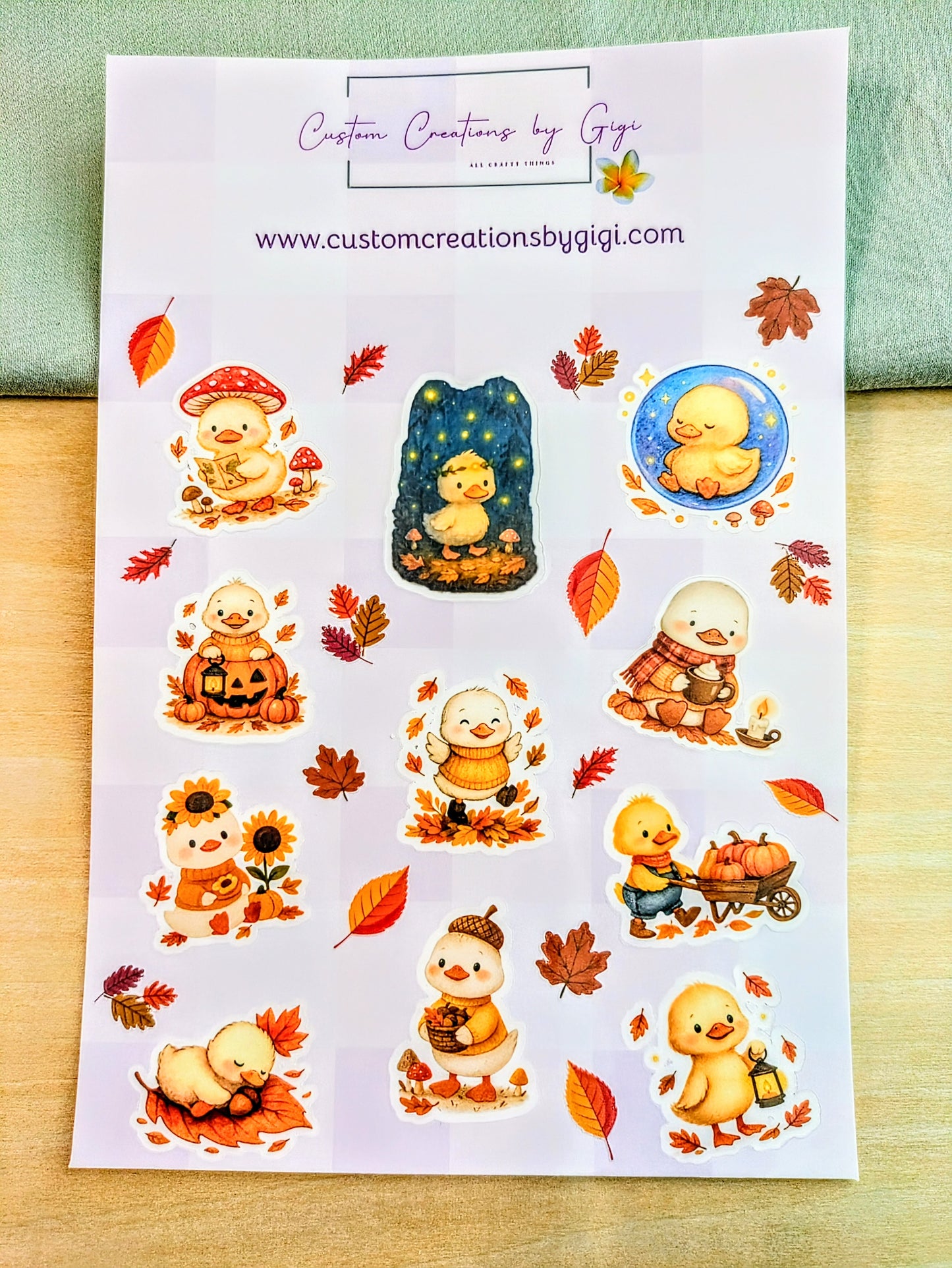 Autumn Duckies Sticker Sheet