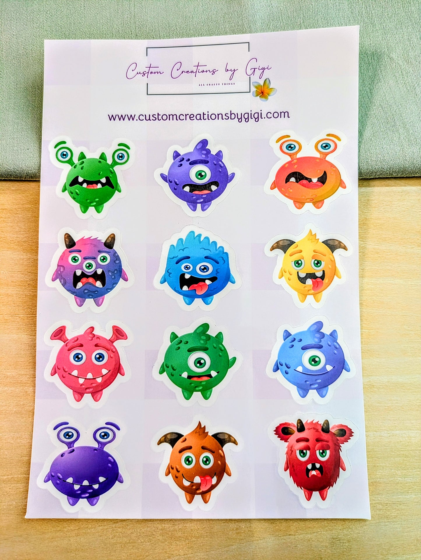 Funny Monsters Sticker Sheet