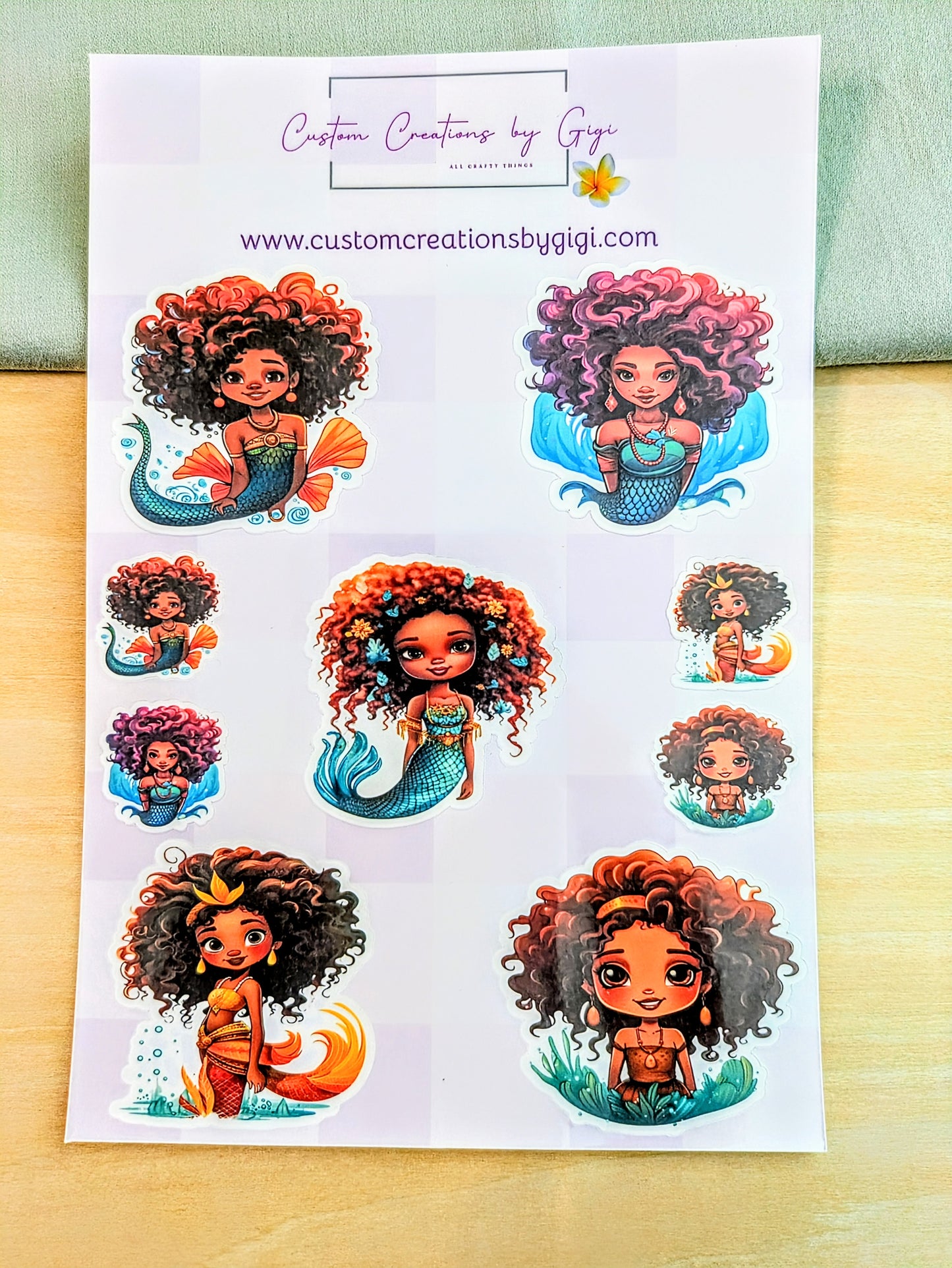 Black Beauty Mermaids Sticker Sheet