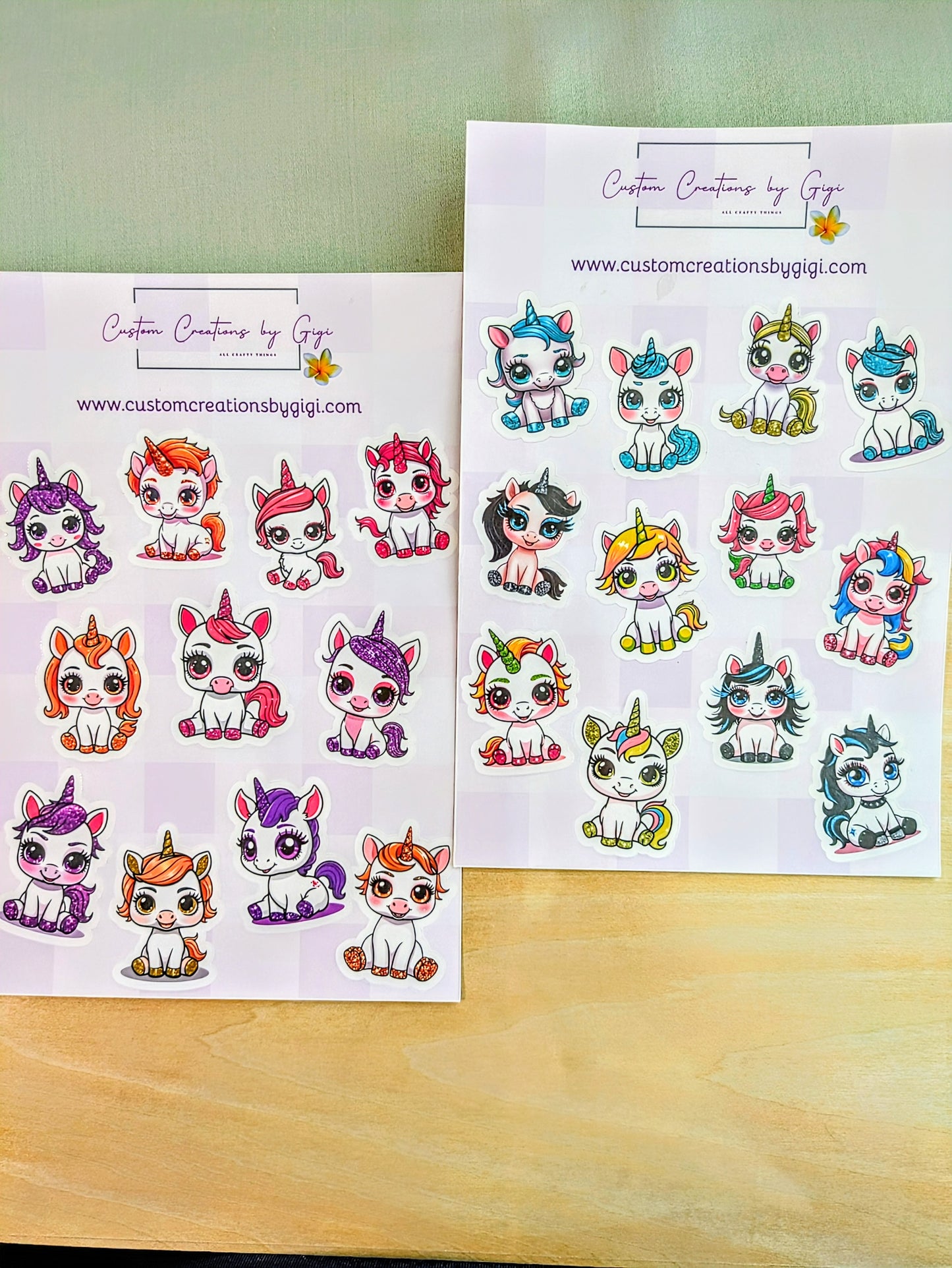 Neo Baby Unicorn Sticker Sheet 2