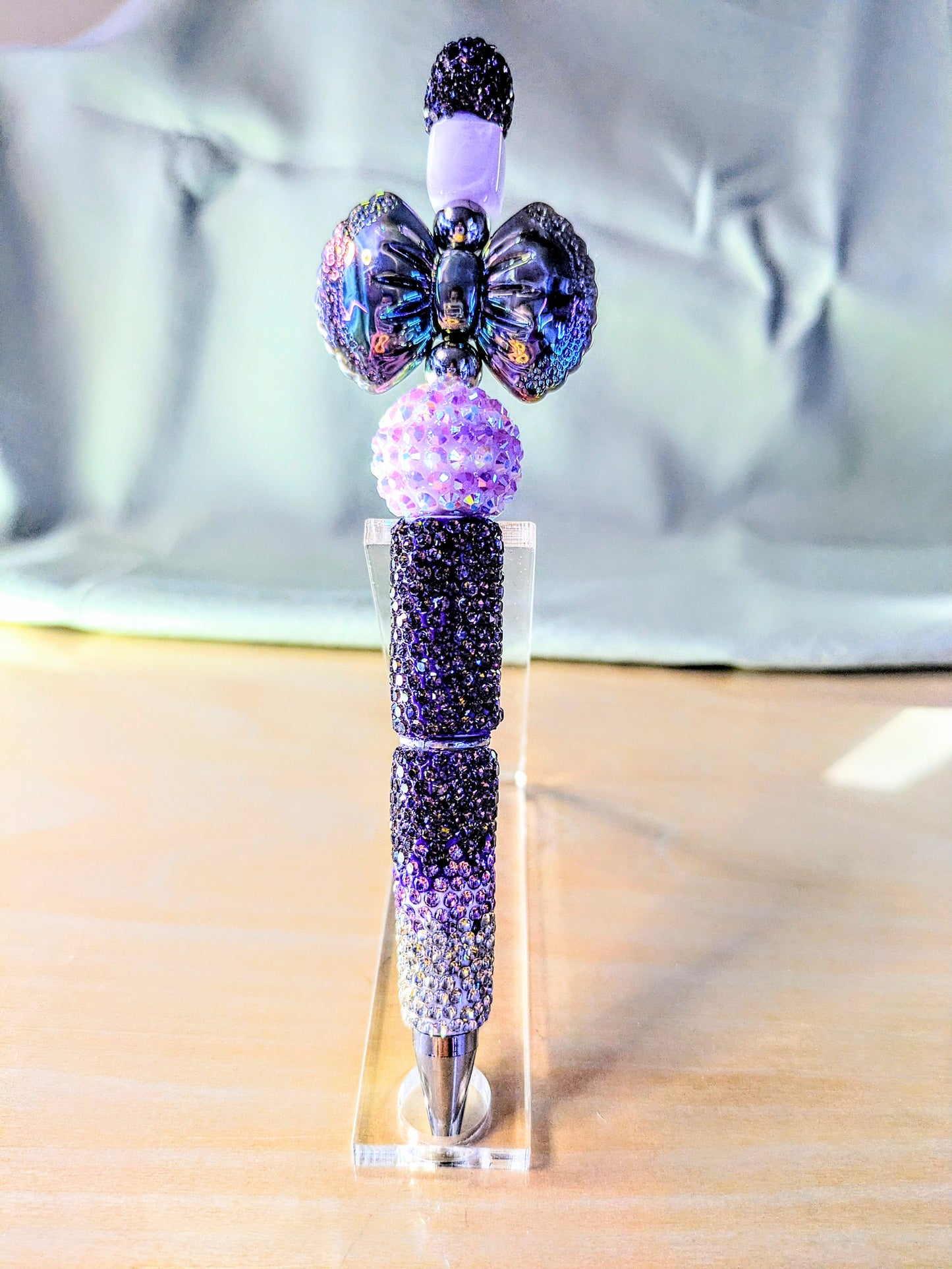 "Purple Bow Bling" Pen