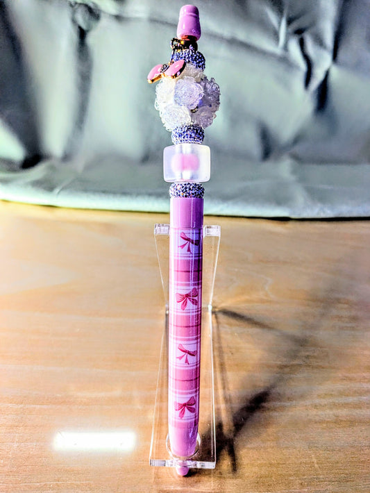 "Pink Bows and Florals" Bling Pen