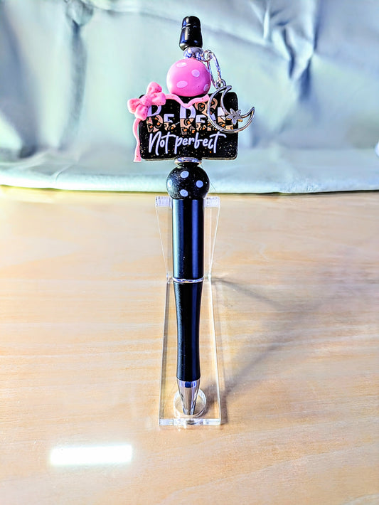 "Be Real, Not Perfect" Bling Pen