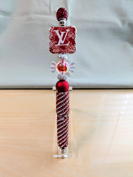 "Red Hot LuVu" Beaded Pen