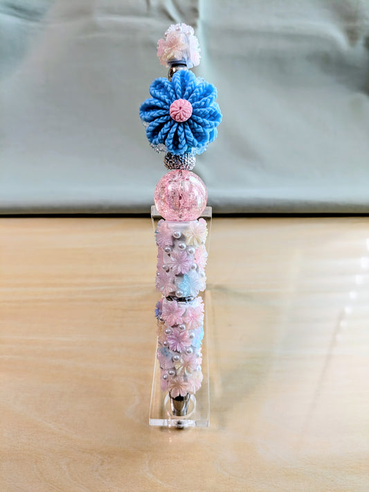 "Cute Crocheted Daisy" Beadable Pen