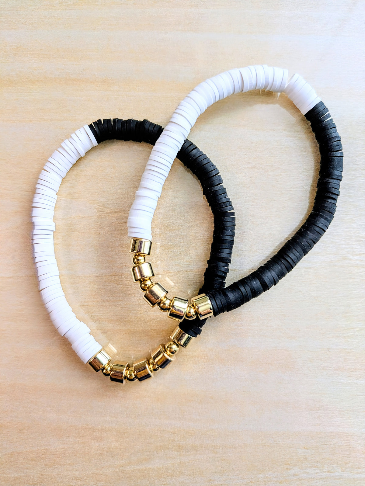 Oreo Crush Clay Beaded Bracelet