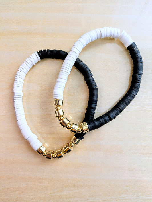 Oreo Crush Clay Beaded Bracelet