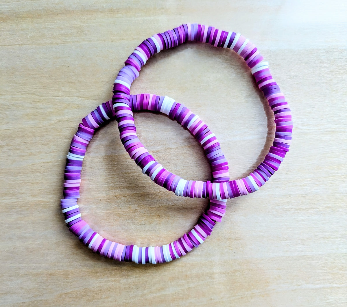 Purple Perfection Clay Beaded Bracelet