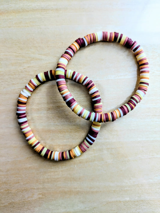 Earthy Elegance Clay Beaded Bracelet